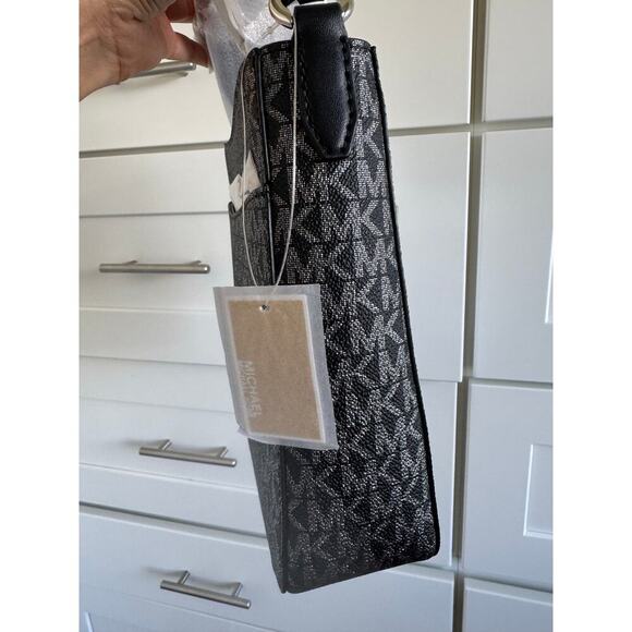 NWT Michael Kors Jet Set Travel Small Signature Logo and Metallic Messenger Bag - Picture 9 of 11